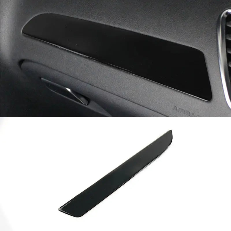 Car Passenger Side Dashboard Panel Decor Cover Sticker Trim For Audi A4 B8 2009 2010 2011 2012 2013 2014 2015 2016 Piano Black
