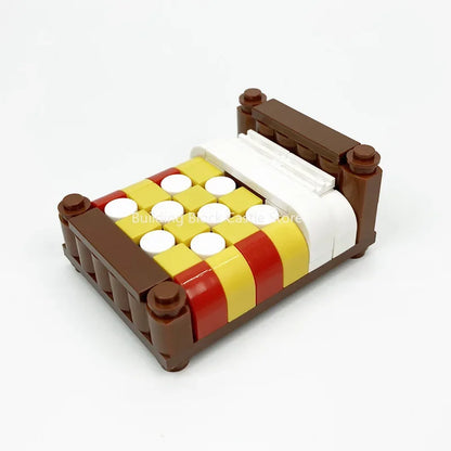 MOC Modern Home Sofa, TV Cabinet, Furniture, Refrigerator Small Particle Building Block Scene Construction Toy Model