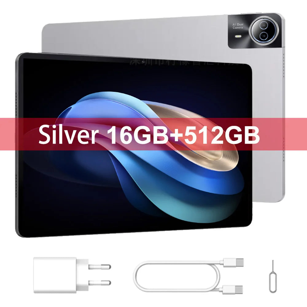 NEW 14 Inch Tablet PC Large Screen 1920x1200 IPS CPU T616 16+512GB Tablet 14" Android 15.0 4G LTE Game Studio PAD Drawing stylus