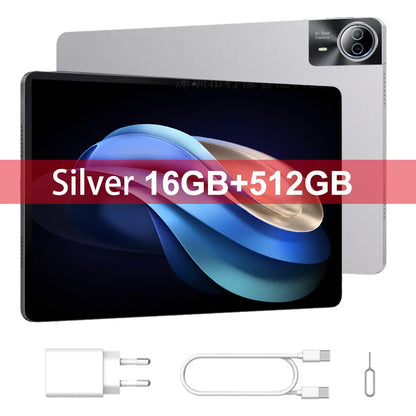 NEW 14 Inch Tablet PC Large Screen 1920x1200 IPS CPU T616 16+512GB Tablet 14" Android 15.0 4G LTE Game Studio PAD Drawing stylus