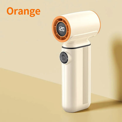 Portable Mini Handheld Fan with LED Display Semiconductor Refrigeration 120 Speeds USB Rechargeable Battery Outdoor Fan