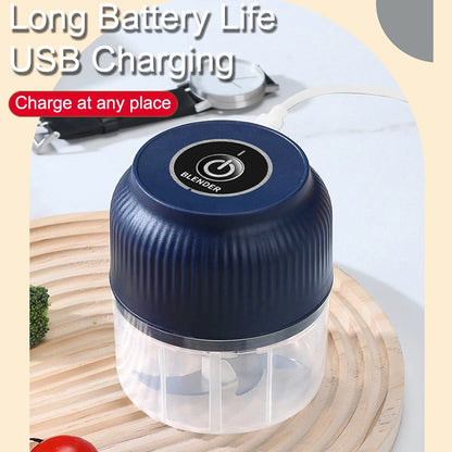 TINSOL 250ml Mini Wireless Electric Garlic Masher USB Rechargeable Vegetable Chopper Garlic Grinder Kitchen Garlic Food Chopper