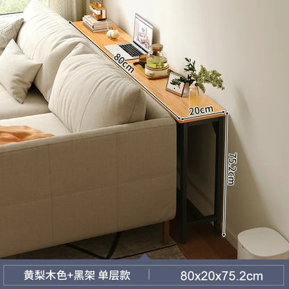 Multi-functional Living Room Long Partition Rack Bed Tail Storage Table Rear Sofa Gap Narrow Side Table Space-Saving Furniture