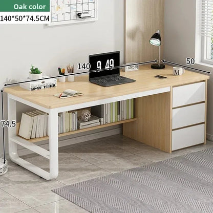 Office Desk, Computer Desk, Multi-layer Solid Wood Board, Multiple Sizes Available, Suitable for Study and Office