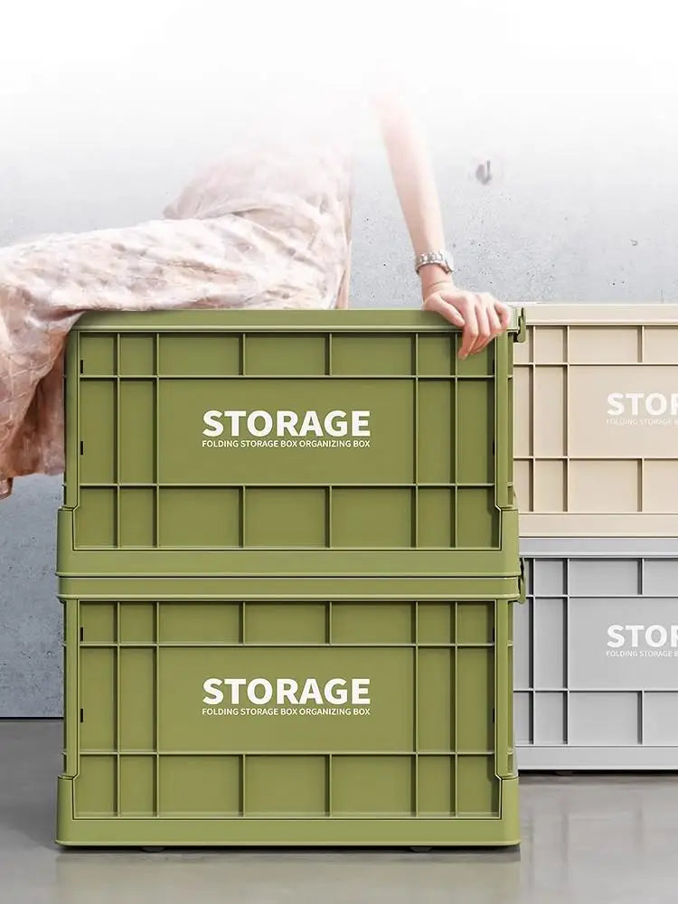 Foldable Storage Box - Extra Large Capacity Collapsible Organizer for Clothes, Toys & Household Items, Portable Logistics Bin wi