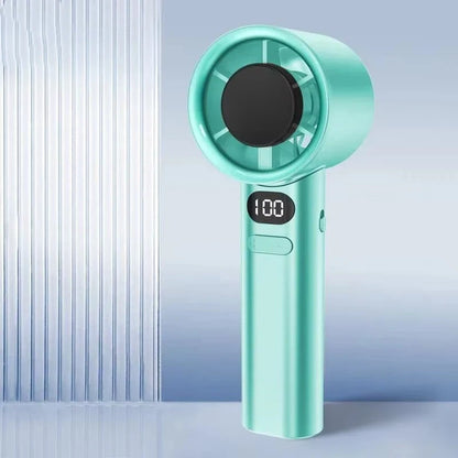 Portable Hand Fan , 120 Wind Speeds, Mini Bladeless Handheld Fan, USB Rechargeable Personal Highspeed Fans, Electric Eyelash Fan