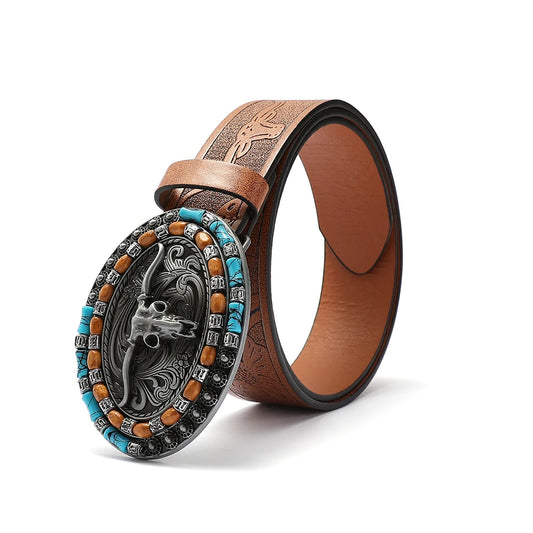 Men's belts, with a Western cowboy style, are a common item for grasslands and parties, and also make great holiday gifts.