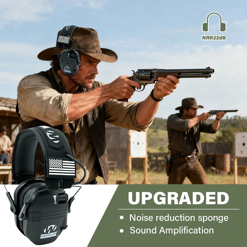 Earmuff Anti-noise Headphone Electronic Shooting Hearing Protection Headset Sound Amplification Foldable
