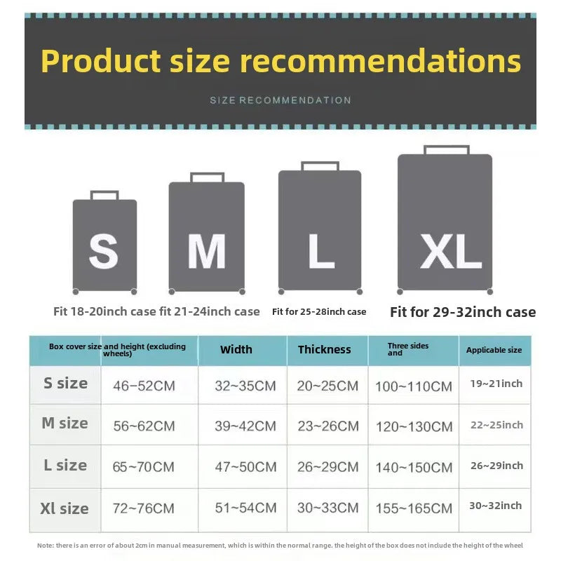 Snoopy Travel Suitcase Protective Cover Luggage Protective Cover Solid Color Suitable for 18-32 Inch Suitcases Travel Organizer