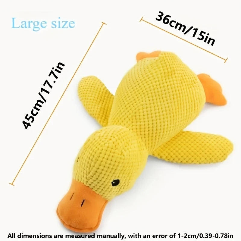 Dog toys, yellow ducks, pet plush toys, self fun, bite resistant, grinding teeth, sound making toys, small and medium-sized dog