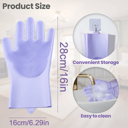 Pet Grooming Bathing Gloves Dog Cat Bathing Shampoo Scrubber Magic Massaging Cleaning Cleanner Sponge Silicon Hair Removal Glove