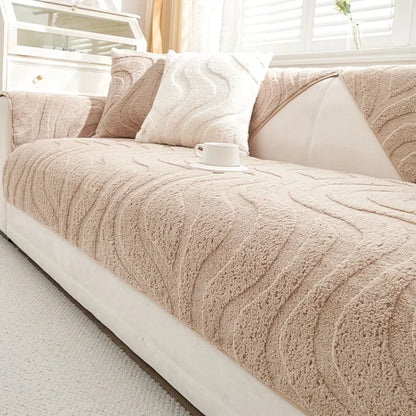 Simple Modern Sofa Cushion Autumn and Winter Light Luxury Non-Slip Sofa Plush Cover