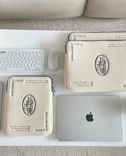Ins Simple Letter Tablet Bag Computer Case for Ipad Pro 11 12.9 Air4 5 10th Protective Case Macbook Dell Lenovo 14 15.6'' Bag