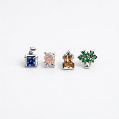 New Exquisite Cute Amusement Park Stud Earrings For Women Girls Fashion Party Birthday Jewerly Gift