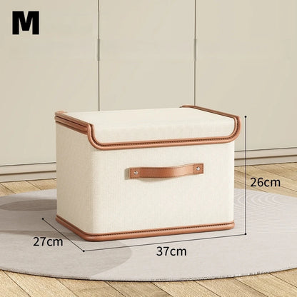 Fabric Box With Lid Large Storage Box Use Wardrobe Clothing Organizing  Quilt Storage Box Clothes Toys Storage Organizer