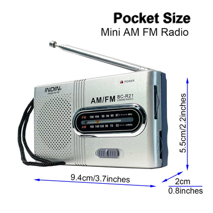 Portable Radio AM FM Transistor Radio with Loud Speaker, Ideal Gift for famlily Suitable for  Indoor, Outdoor and Emergency