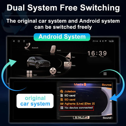 12.3 inch GPS Navigation Wireless Carplay Android 16 for Audi Q5 2009 - 2017 BT Car Multimedia Video Radio Player 4G Auto Tools