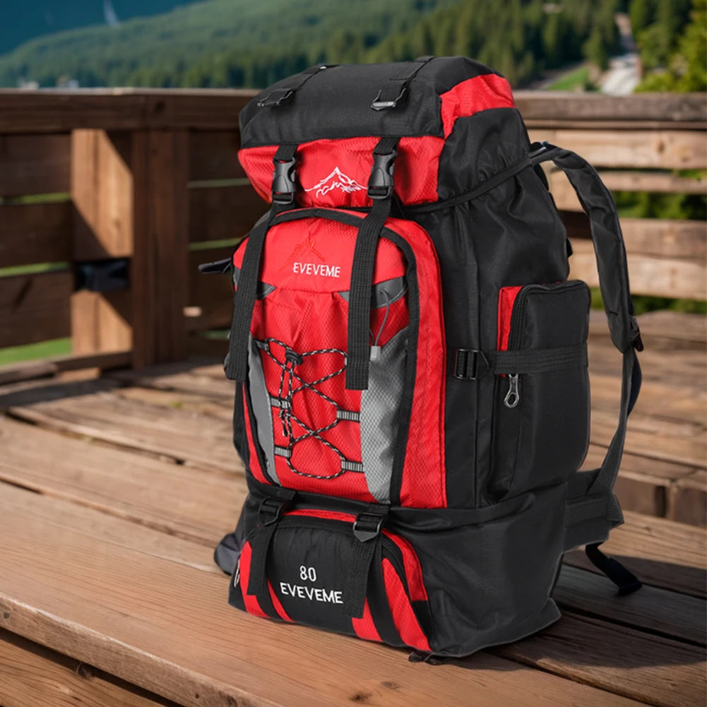 80L Waterproof Hiking Camping Backpack Trekking Bag Rucksack Large Capacity Travel Backpack Men Outdoor Sport Mountaineering Bag