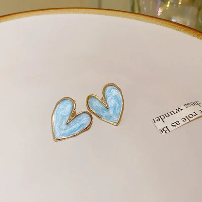 New Fashion love Heart Pearl Earrings for Women Sweet Elegant Temperament Drop Earring Trend Jewelry Accessories