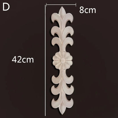 Wooden Furniture Appliques Luxury Living Room Decoration Home Decor Antique Onlays Mouldings Unique Natural Floral Wood Carved