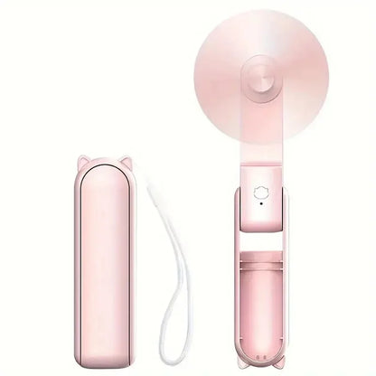 Portable Mini Fan, USB Rechargeable,speed Adjustable, Foldable Handheld Fan, Suitable for Women, student, Travel, Outdoor Use