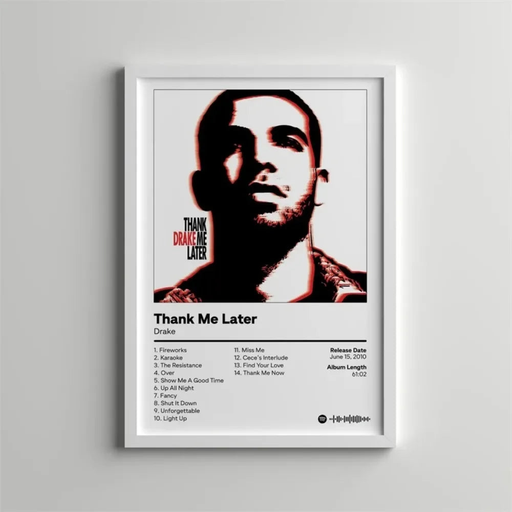 Canvas Painting Wall Decor Drake Pop Rap Music Album Cover Poster Aesthetic Rapper Hip Hop Rock Nothing Was The Same Her Loss