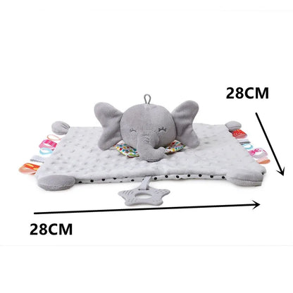 Elephant Baby Comforter Blanket Soft Appease Towel Baby Rattle Animals Toys Soothe Reassure Sleeping Towel Lathe Hang Toddler