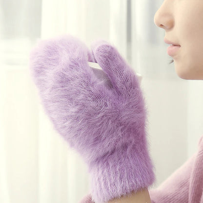Gloves women's winter cute plush warm riding gloves women gloves womens gloves women winter gloves winter gloves women