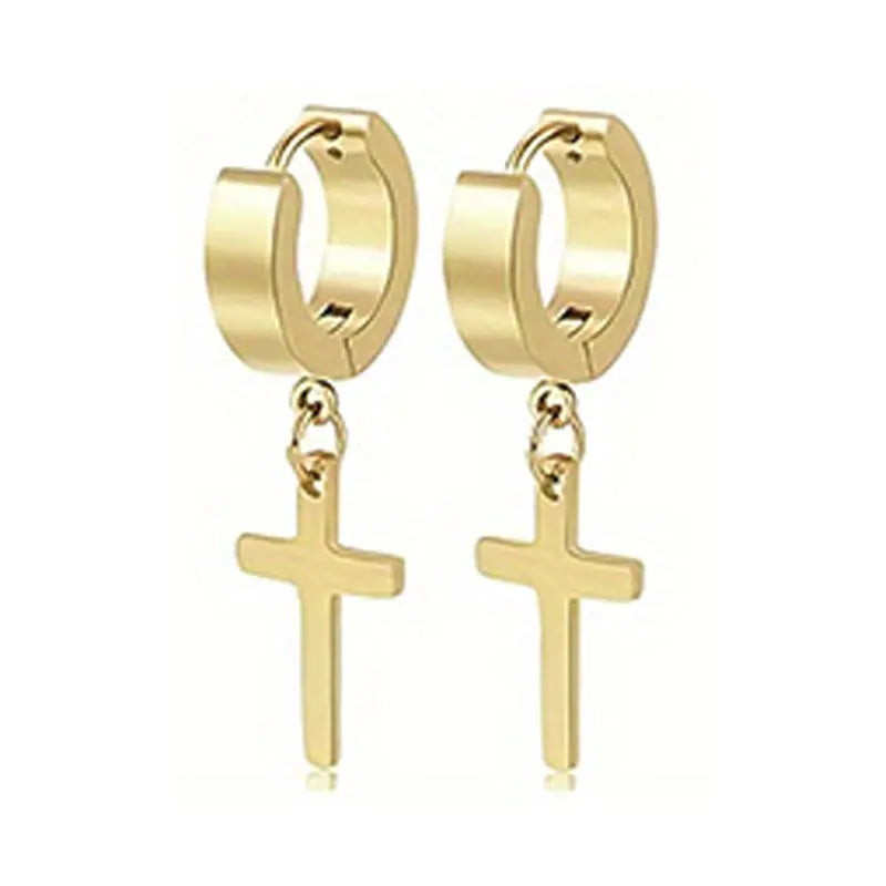 21 pairs of men's stainless steel earrings, circular CZ earrings, hypoallergenic earrings, unisex perforated earrings