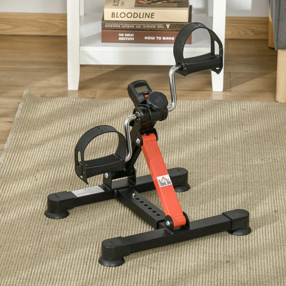 Homcom Mini Exercise Bike with Adjustable Height and Length Lcd Screen Black