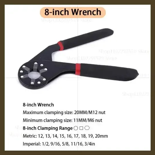 Magic Wrench 6 Inch 8 Inch Multi-purpose Hexagonal Alloy Steel Manual Clampable Movable Hexagonal Wrench hand tool wrench