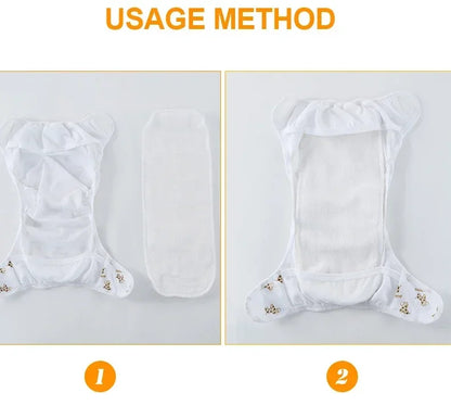 2/5/10pcs Baby Reusable Diapers Washable Ecological Nappies Inserts Cotton Cloth Diapers for Children Breathable Absorbent