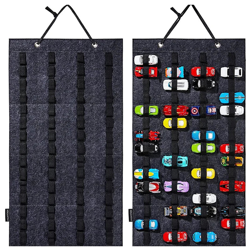 Hanging Organizer For Wall Mount Display Case Large Capacity Storage Box Bags Hold Up Toy Matchbox Cars Kids Gift