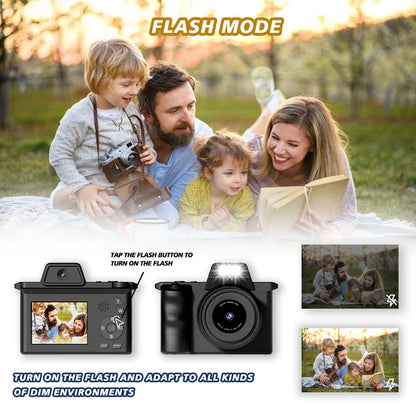 Digital Camera, Take Pictures & Record Videos|1080pHD Screen|Dual Camera| With Flash|Holiday & Birthday Gifts