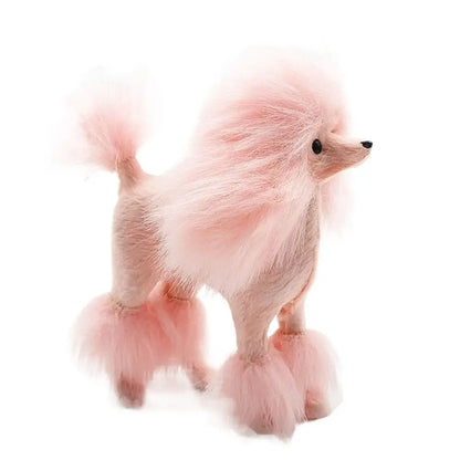 Plush Toys Home Decoration Crafts Gift Photography Props Desk Ornaments Simulation Dog Miniature Figurines Poodle Figurines