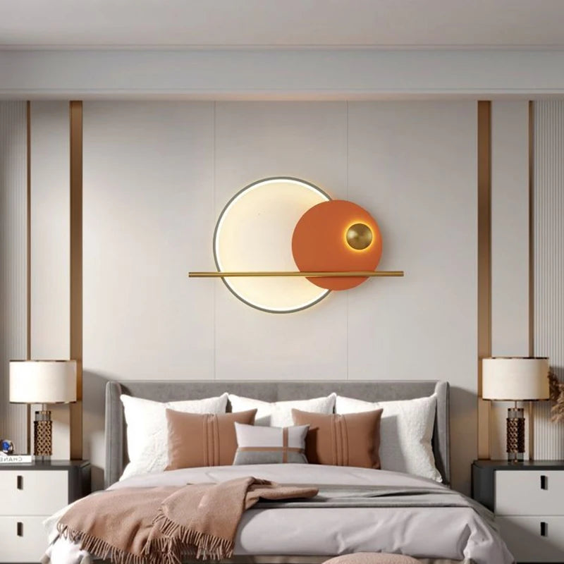 Modern bedroom bedside wall lamp living room sofa TV background wall decorative lamp Scandinavian light luxury designer mural li