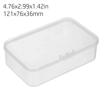 1Pcs Plastic Transparent Storage Box Small Items Sundries Jewelry Organizer Case Beads Container Pill Chip Box Tools Accessories