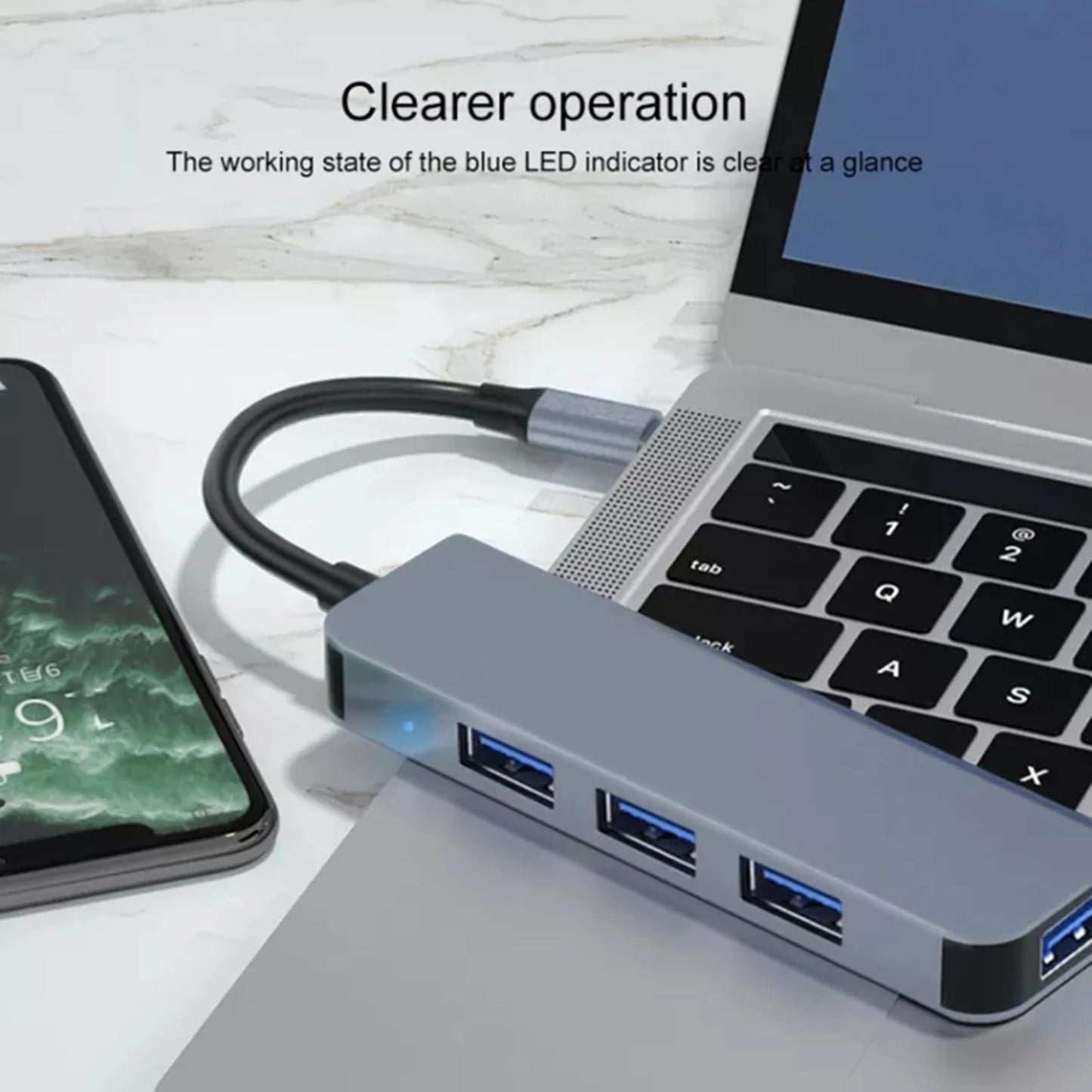 4 Ports USB 3.0 Adapter USB3.0 HUB 3 0 5Gbps High Speed Multi USB-C Splitter for Lenovo Macbook Pro PC Accessories USBC