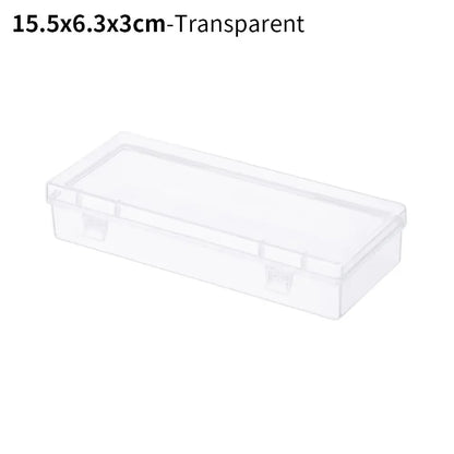 1Pcs Plastic Transparent Storage Box Small Items Sundries Jewelry Organizer Case Beads Container Pill Chip Box Tools Accessories