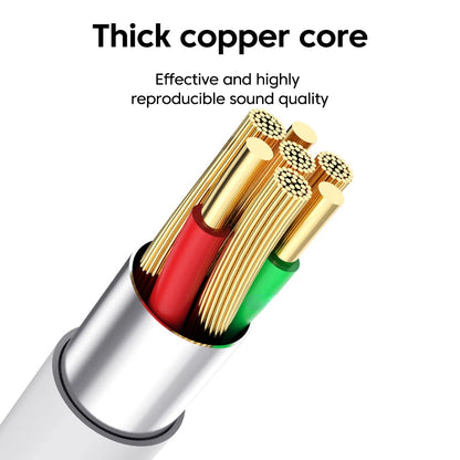 3.5mm Wired Headphones Over Ear HiFi Call Wire Control Earphones With Microphones Headsets For Cellphones Tablet Laptop Earbuds