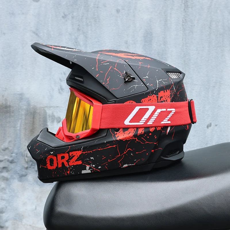 903-Motorcycle off-road helmet, fully covered electric vehicle, pulling full helmet, mountain downhill, all season