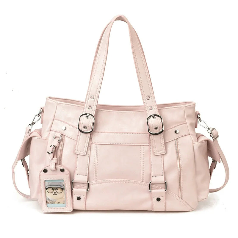 Large Capacity Tote Bag Trendy Sweet-and-Cool Style 2026 New Fashion Versatile Handbag Simple Commuting Crossbody Shoulder Bag