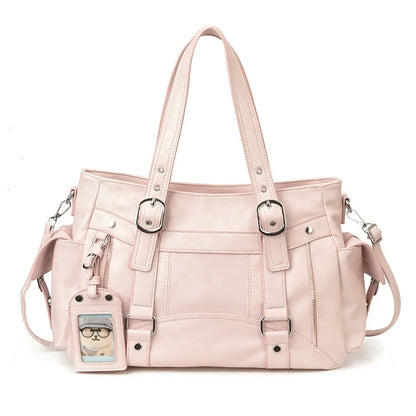 Large Capacity Tote Bag Trendy Sweet-and-Cool Style 2026 New Fashion Versatile Handbag Simple Commuting Crossbody Shoulder Bag