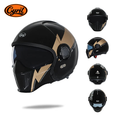 Helmets For Motorcycles Safety DOT ECE Certified 3/4 Open Face Helmets Motorcycle Modular Full Men Women Motorcycle Helmet Cyril