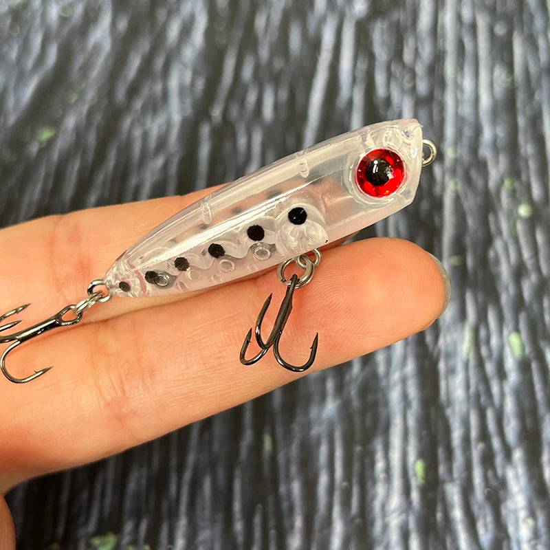 1pcs 45mm 3g Sinking Pencil Fishing Lures Mini Popper Walking Dog Artificial Hard Bait Pesca Wobbler Swimbait Tackle Accessories