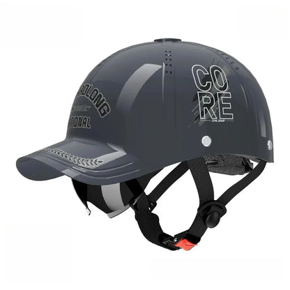 New motorcycle helmet sunshade, electric bicycle riding motorcycle breathable retro hard duckbill cap semi helmet fashionable