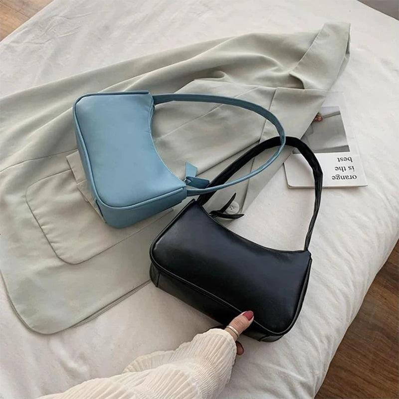 Women Underarm Bag Fashion PU Leather Crossbody Bag Trend Handbag Girl Small Shoulder Bags