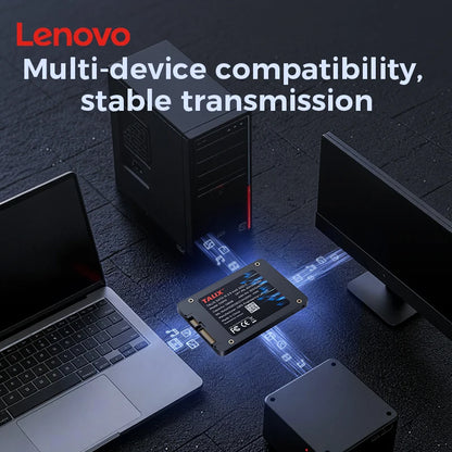 Lenovo TALIX SSD 2.5" SATA 3 III 128GB 256GB 512GB 1TB Internal Solid State Drive 500MB/s High Speed 3D NAND for Laptop Desktop