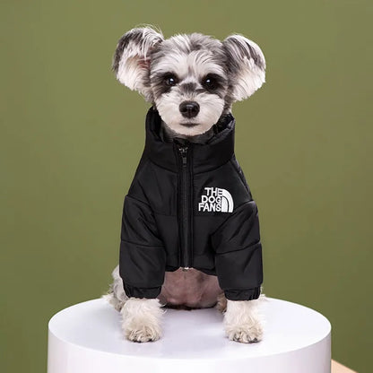 Fashion Pet Coat Clothes, Trendy Embroidered Dog Autumn and Winter Cotton Clothing, Pet Clothing, Thickened Warm Down Clothing