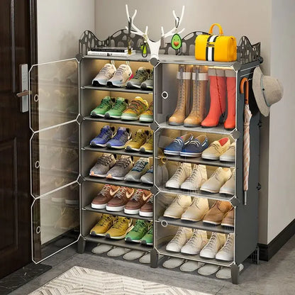 Shoe Rack Storage Shelf Shoes Entrance Hallway Furniture Cupboards Splicing Dustproof Transparent Box Organizador De Zapatos